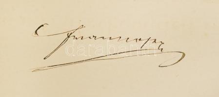 1906 Bécs, a Ferenc József-rend lovagi címét adományozó diploma, az uralkodó aláírásával és a rend k...