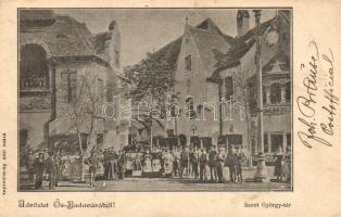 Budapest I. Budai vár, Szent György tér, kiadja Sterk Izsó (kis szakadás / small tear)