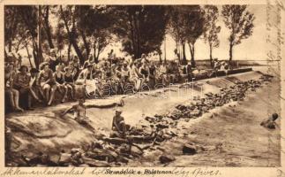 Balaton, strandolók