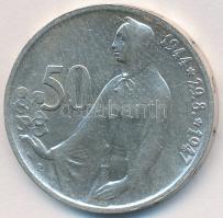 Csehszlovákia 1947. 50K Ag "Szlovák felkelés" T:2- Czechoslovakia 1947. 50 Korun Ag "Slovak uprising" C:VF Krause KM#24