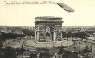 Le Dirigeable Militaire Republique apres avoir sur Paris / airship La Republique over Paris