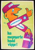 1983 Borítékos sorsjegy plakát, Macskássy jelzéssel, 44,5×30,5 cm