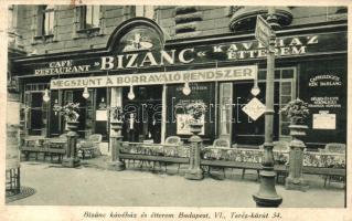 Budapest VI. Teréz körút 34., Bizánc kávéház és étterem (ázott / wet damage)
