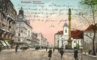 Budapest VII. Rákóczi út, villamos, Singer üzlet (EK)