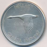 Kanada 1967. 1$ Ag "100 éves a Konföderáció" T:2 Canada 1967. 1 Dollar Ag "100th Anniversary of the Confederation" C:XF