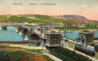 Budapest, Margit híd, villamos (fa)