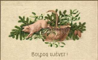 New Year, pig litho