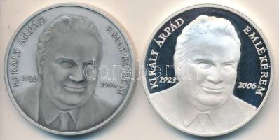 2006. "Király Árpád Emlékérem / Elektrotechnikai Múlt Megőrzéséért Alapítvány" (2x) fém emlékérmek (42,5mm) T:PP,1,1-
