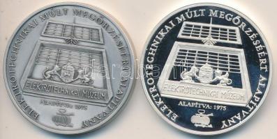 2006. "Király Árpád Emlékérem / Elektrotechnikai Múlt Megőrzéséért Alapítvány" (2x) fém em...