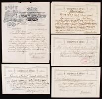 cca 1910 Stowasser János 5 db fejléces, reklámos számla
