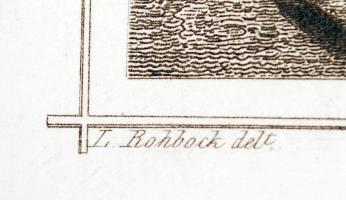 cca 1850 Ludwig Rohbock (1820-1883) - J. Richter: Trencsény Trentschin. Acélmetszet, jelzett a metsz...