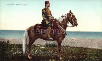 Türkischer Reiter in Gala; Lisska & Weisz, Tuzla / Turkish cavalryman, folklore