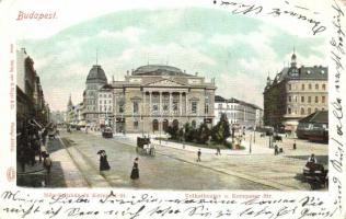 Budapest VIII. Népszínház, Kerepesi út, villamos (EK)