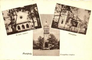 Budapest XV. Pestújhely, Községháza, Római katolikus és evangélikus templom