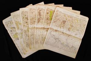 1941 Magyar katonai, tüzérségi front térképek 7 db térkép az orosz frontról / 1941 Field maps from t...
