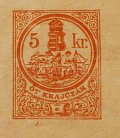 1888 Lólevél 5kr díjjeggyel / Horse document