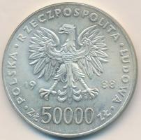 Lengyelország 1988. 50.000Zl Ag "70. évfordulója a lengyel függetlenségnek" T:BU Poland 1988. 50.000 Zlotych Ag "70 Years of Polish Independence" C:BU Krause Y# 180