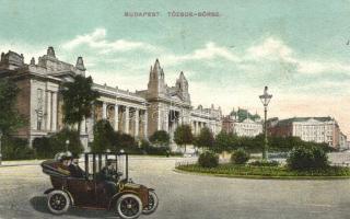 Budapest V. Tőzsdepalota, automobil, Purgo macskanyelv csokoládé reklám a hátoldalon (b)