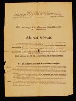 1915 Hadikölcsön aláírási felhívás, megviselt állapotban