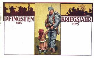 1915 Pfingsten im Kriegsjahr / Pentecost, WWI, K.u.K. military s: Franke, Schnorpfeil