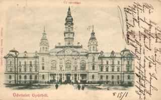 Győr, Városháza, Berecz Viktor kiadása (EK)