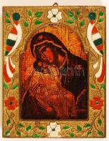 1 db feszület, 1 db rózsafüzér, 1 db Máriát gyermekével ábrázoló ikon, 1 db Bangha Béla által összeá...