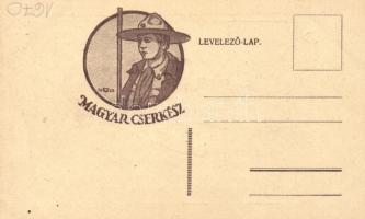 A tábor kürtöse; kiadja a Magyar Cserkész / Hungarian scout postcard s: Velősy B