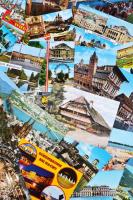 54 db MODERN főként osztrák városképes lap, néhány német és svájci városképes lap / 54 modern Austrian postcards, including some German and Swiss postcards