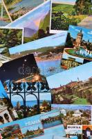 65 db VEGYES külföldi városképes lap; sok amerikai / 65 mixed foreign town-view postcards; many American