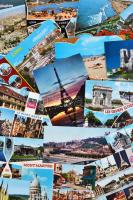 35 db MODERN spanyol, portugál és francia városképes lap / 35 modern Spanish, Portuguese and French postcards