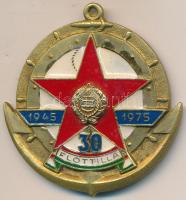 1975. "Flotilla megalakításának 30. évfordulójára 1945-1975" zománcozott, aranyozott Br emlékjelvény T:2
