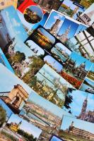 50 db MODERN magyar városképes lap; sok Budapest / 50 modern Hungarian town-view postcards; many Budapest