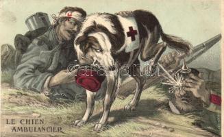Le chien ambulancier / French rescue dog, WWI humour s: Lesbounit (EK)