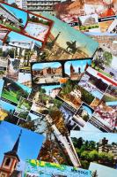 57 db MODERN magyar városképes lap / 57 modern Hungarian town-view postcards