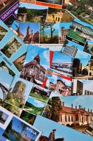 50 db MODERN magyar városképes lap / 50 modern Hungarian town-view postcards