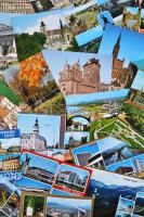 58 db MODERN lengyel, cseh, orosz, román, szlovák városképes lap / 53 modern Polish, Czech, Russian, Romanian, Slovakian postcards