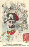 Le conflit Européen en 1914; Albin Michel / Wilhelm II, French military propaganda, artist signed