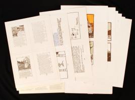 1979 Bp., Kós Károly mappa, 12 db nyomat reprodukció, Corvina Kiadó