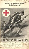 Királyért és hazáért; a Vörös Kereszt Egylet VIII. kerületi betegnyugvó állomásának tulajdona / Hungarian Red Cross propaganda s: Földes