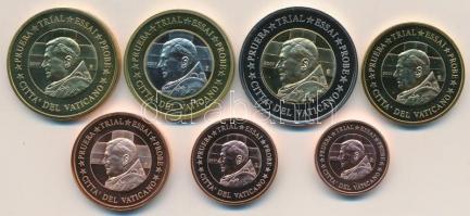 Vatikán 2007. 1c-2€ "XVI. Benedek pápa" (8xklf) "SPECIMEN" próbaverete...
