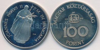 1991. 100Ft "II. János Pál pápa látogatása" + 1990. 100Ft "SOS Gyermekfalu" T:2 (PP)