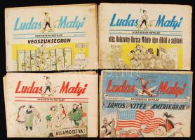 1945-1946 a Ludas Matyi szatirikus hetilap 4 száma.