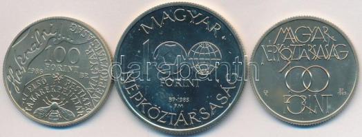 1985. 100Ft "Mexikói Labdarúgó VB" + 1985. 100Ft "Kulturális fórum" + 1986. 100Ft "Fáy András" T:BU
