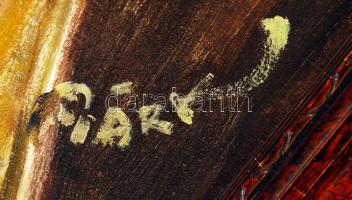 Márk Lajos (1867-1940): Az örökség. Olaj, vászon, jelzett, antik keretben, 80×60 cm