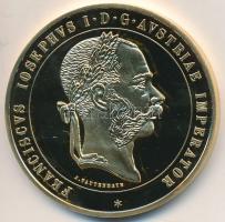 DN "Literis et artibus - Művészetekért" díjérem modern aranyozott fém másolata (46mm) T:PP...