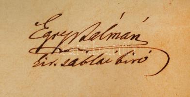 cca 1865-1880 3 db Curiai ítélet, ítélőtáblai bírák aláírásaival