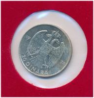 Jugoszlávia 1938. 20D Ag "II. Péter" T:2- Yugoslavia 1938. 20 Dinara Ag "Petar II" C:VF Krause KM#23