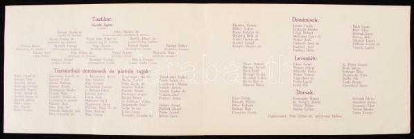 1938 Bp., Meghívó a Jacobi Ágost védnöksége alatt álló Magyar Egyetemi és Főiskolai Hallgatók "...