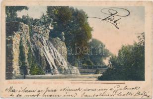 Budapest XIII. Margitszigeti vízesés, kiadja Taussig Arthur (EK)