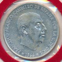 Spanyolország 1966. 100P Ag "Caudillo" T:2,2-
Spain 1966. 100 Pesetas Ag "Caudillo&qu...